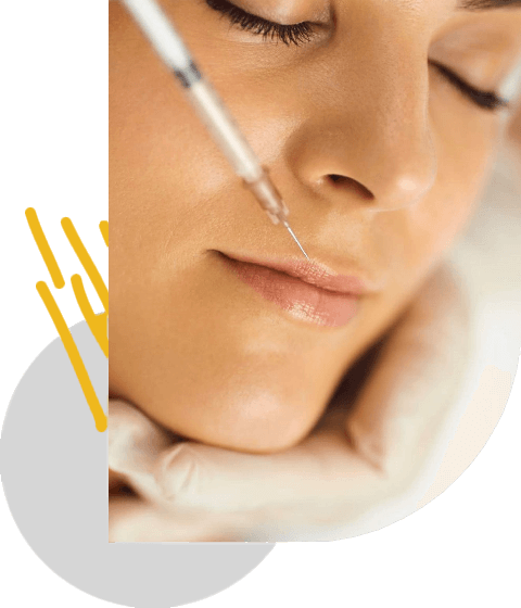 تزریق بوتاکس روی لب های خانمی